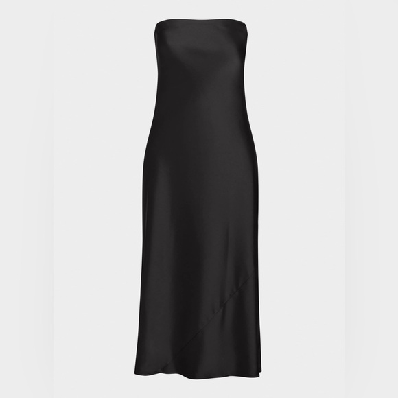 Ten Aritzia Exclusive Satin Strapless Maxi Formal Evening Cocktail Dress Sz S - Picture 8 of 14